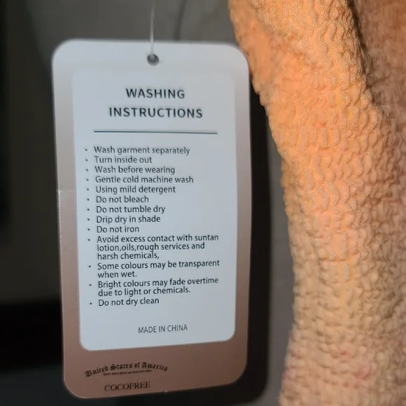 Vibrant Orange and Pink Kids One Piece - Picture 4 of 6